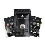 Set: Fermented, green, and black Kampot pepper