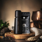 Moulin à poivre scandinave noir (17 cm) + poivre noir (100 g)