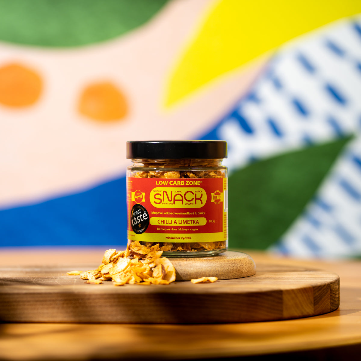 Kokosovo-mandľové lupienky Chilli & limetka 100 g