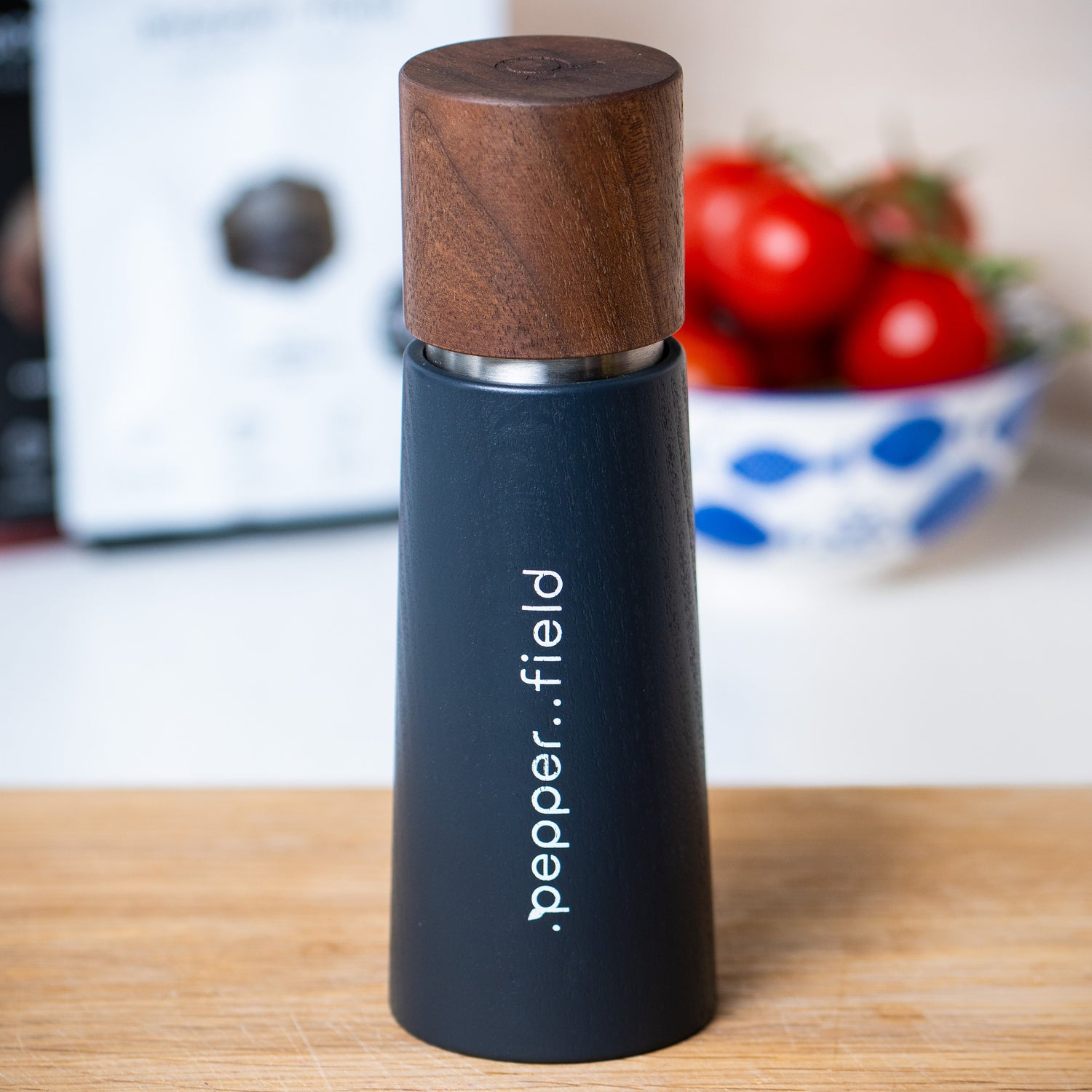 Dark gray wooden original .pepper..field Grinder 